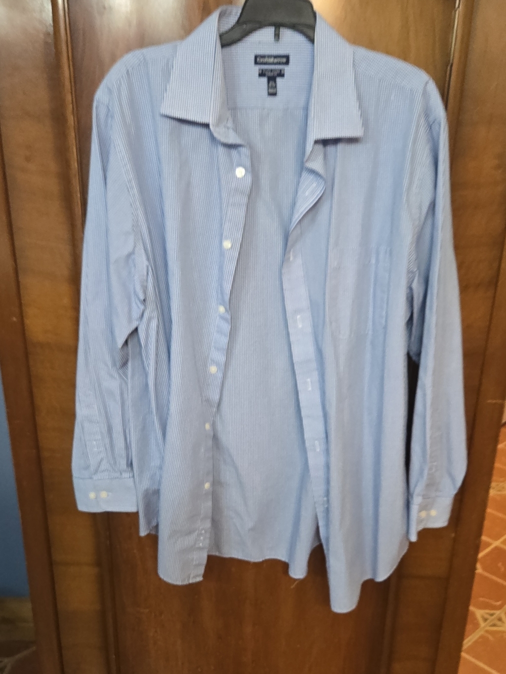 croft & barrow Light Blue Pinstripe Men's Dress Shirt